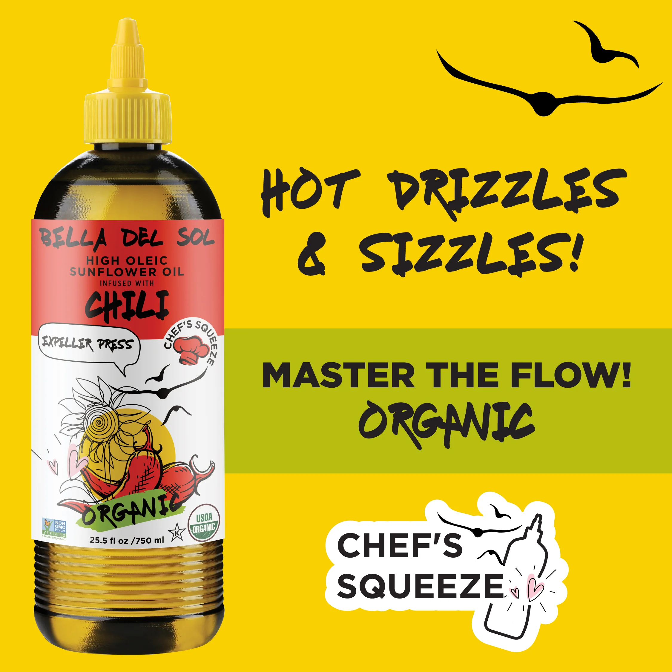 Bella Del Sol Squeezable Organic High Oleic Sunflower Oil Infused with Chili - Image 7