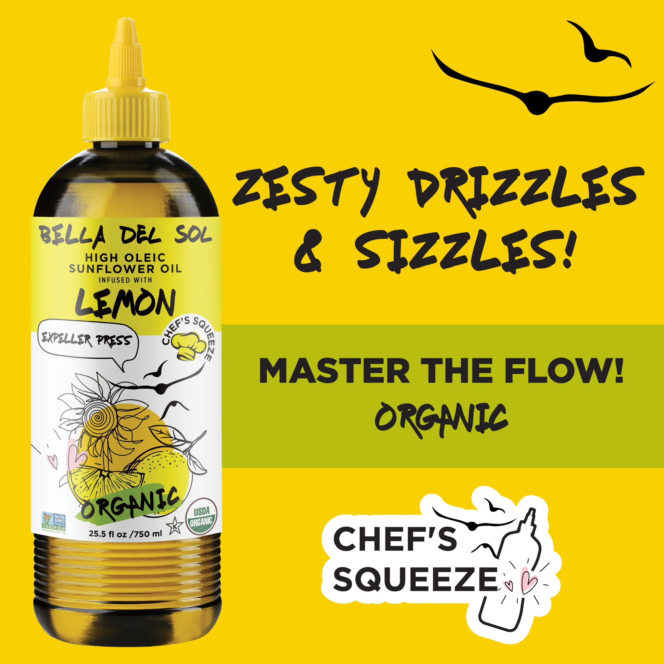 Bella Del Sol Squeezable Organic High Oleic Sunflower Oil Infused with Lemon - Image 7