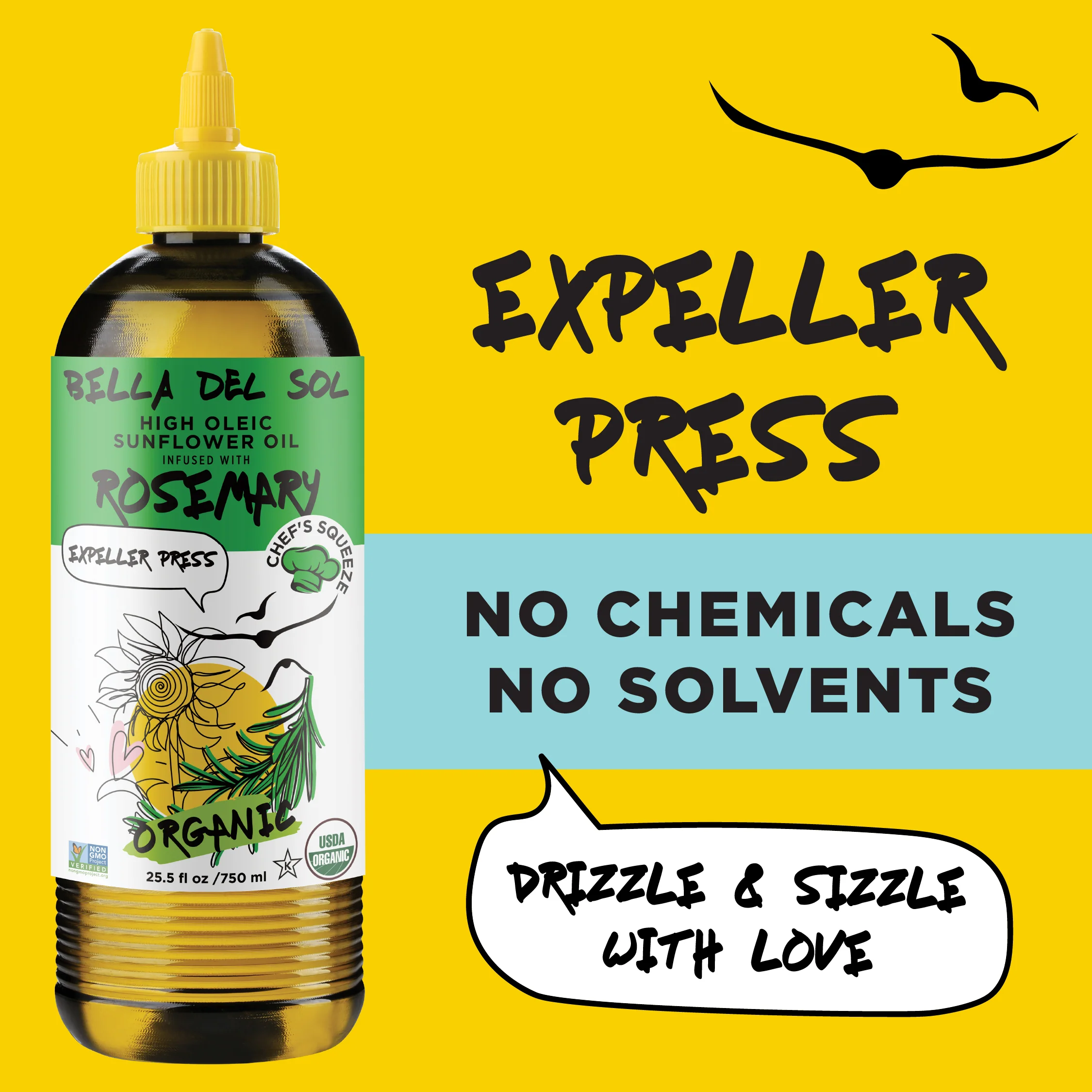 Bella Del Sol Squeezable Organic High Oleic Sunflower Oil Infused with Rosemary - Image 7