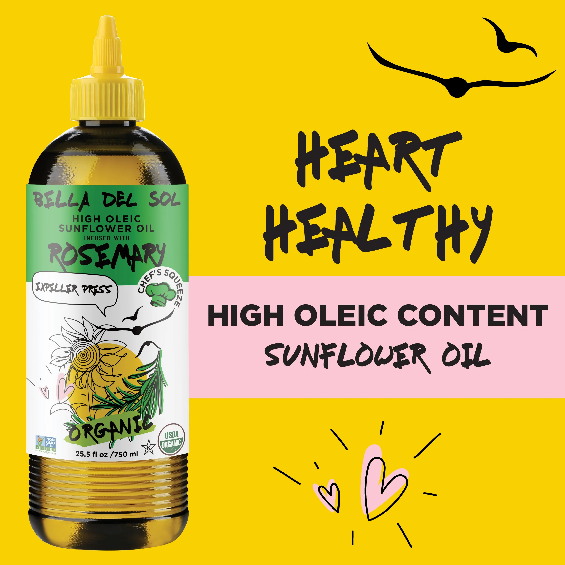 Bella Del Sol Squeezable Organic High Oleic Sunflower Oil Infused with Rosemary - Image 8